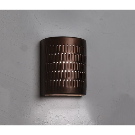 Luxury Lighting Zenia 10in. High Ceramic Outdoor Wall Light, Antique Copper Finish 101-01 ACop-ud-7